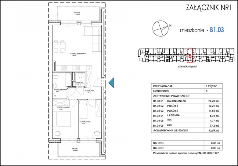 Apartament nr. B1.03